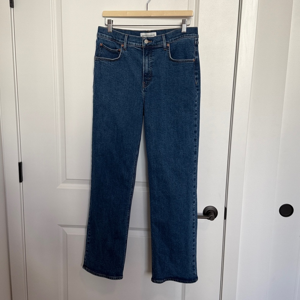 Denim Forum The 90’s Snatched Mid-Rise Straight